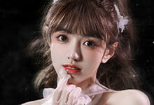 鹿醒白色裙子高清全屏手机壁纸 -沐风文化